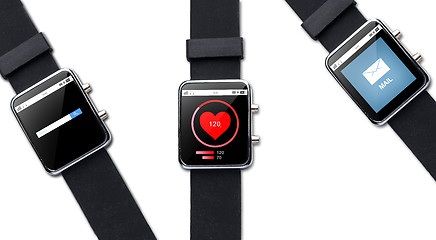 Image showing close up of smart watch with application on screen