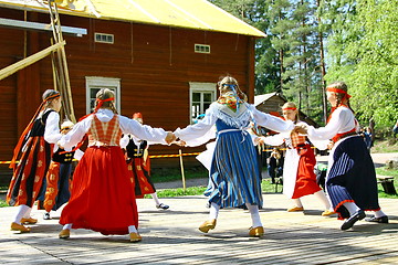 Image showing Unidentified dancers in folklore ensemble