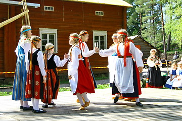 Image showing Unidentified dancers in folklore ensemble