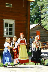 Image showing Unidentified dancers in folklore ensemble