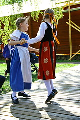 Image showing Unidentified dancers in folklore ensemble