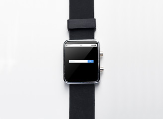 Image showing close up of smart watch with internet search bar