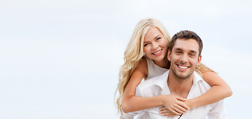 Image showing couple having fun on the beach