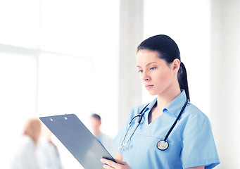 Image showing female doctor or nurse in hospital