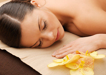 Image showing beautiful woman in spa salon