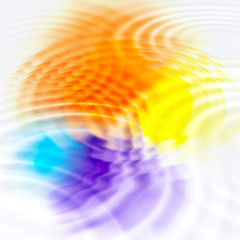 Image showing Abstract color spots and ripples