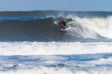 Image showing Surfing the waves