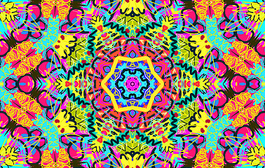 Image showing Bright multi-colored untidy pattern