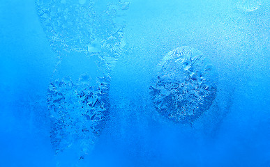 Image showing Natural ice pattern on winter glass