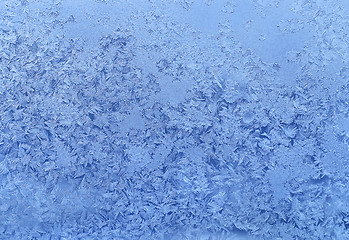 Image showing Ice pattern on winter glass