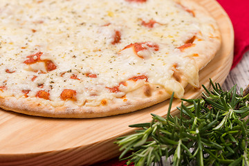 Image showing Freshly homemade pizza