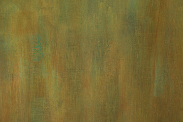 Image showing Green painted artistic canvas