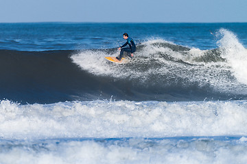 Image showing Surfing the waves