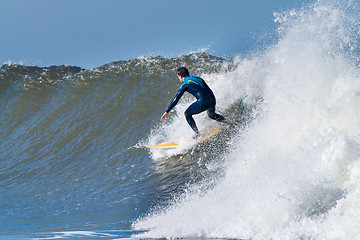 Image showing Surfing the waves