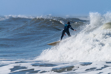 Image showing Surfing the waves