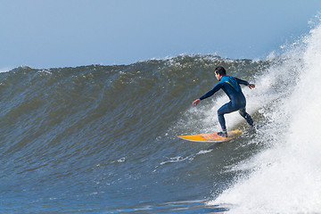 Image showing Surfing the waves