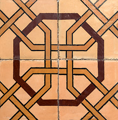 Image showing Traditional Portuguese glazed tiles