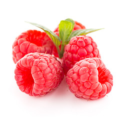 Image showing Raspberry fruit isolated