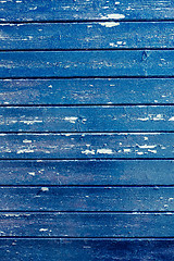 Image showing Blue paint on wood background