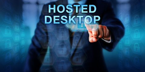 Image showing Corporate Client Pushing HOSTED DESKTOP