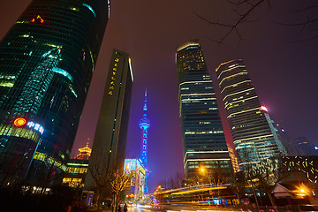 Image showing Oriental Pearl Tower at night