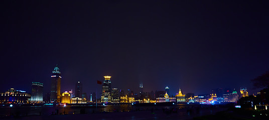 Image showing beautiful shanghai bund at night , China