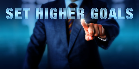 Image showing Corporate Career Coach Touching SET HIGHER GOALS