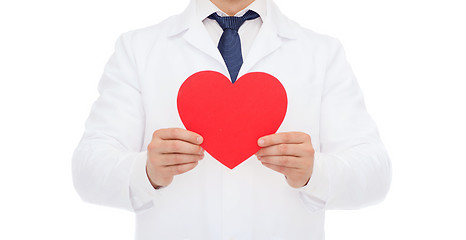 Image showing male doctor with red heart