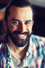 Image showing happy young man with beard and mustache