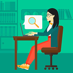 Image showing Woman working in office.