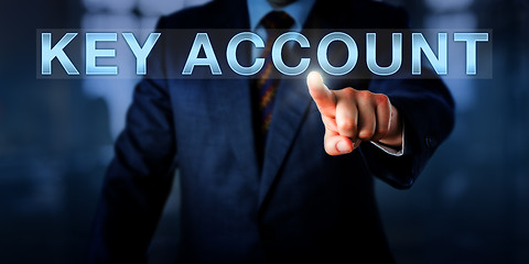 Image showing Sales Manager Pushing KEY ACCOUNT