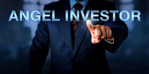 Image showing Entrepreneur Pointing At ANGEL INVESTOR