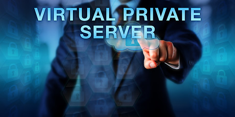 Image showing Enterprise Client Pressing VIRTUAL PRIVATE SERVER