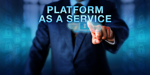 Image showing Corporate Client Pushing PLATFORM AS A SERVICE\r