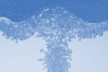 Image showing Carbonate water volcano wave, motion bubble, background