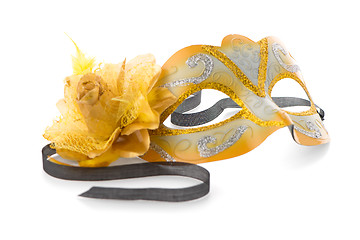 Image showing Yellow venetian mask