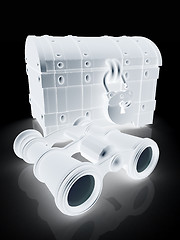 Image showing binoculars and chest