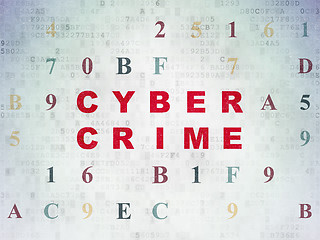 Image showing Protection concept: Cyber Crime on Digital Paper background