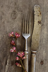 Image showing Old flatware