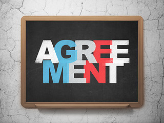 Image showing Business concept: Agreement on School board background