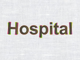 Image showing Health concept: Hospital on fabric texture background