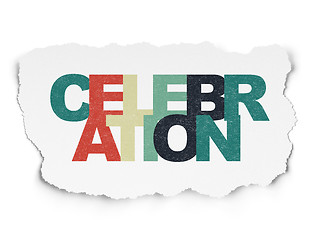 Image showing Entertainment, concept: Celebration on Torn Paper background