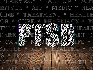 Image showing Medicine concept: PTSD in grunge dark room