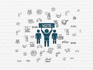 Image showing Political concept: Election Campaign on wall background