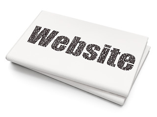 Image showing Web development concept: Website on Blank Newspaper background