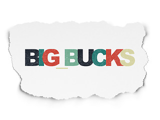 Image showing Finance concept: Big bucks on Torn Paper background