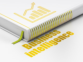Image showing Finance concept: book Growth Graph, Business Intelligence on white background