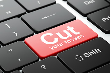 Image showing Business concept: Cut Your losses on computer keyboard background