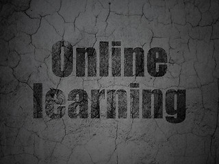 Image showing Studying concept: Online Learning on grunge wall background