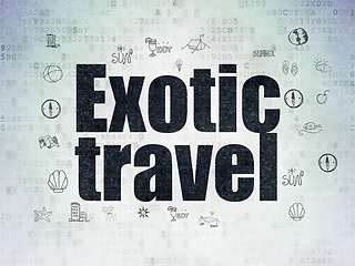 Image showing Travel concept: Exotic Travel on Digital Paper background